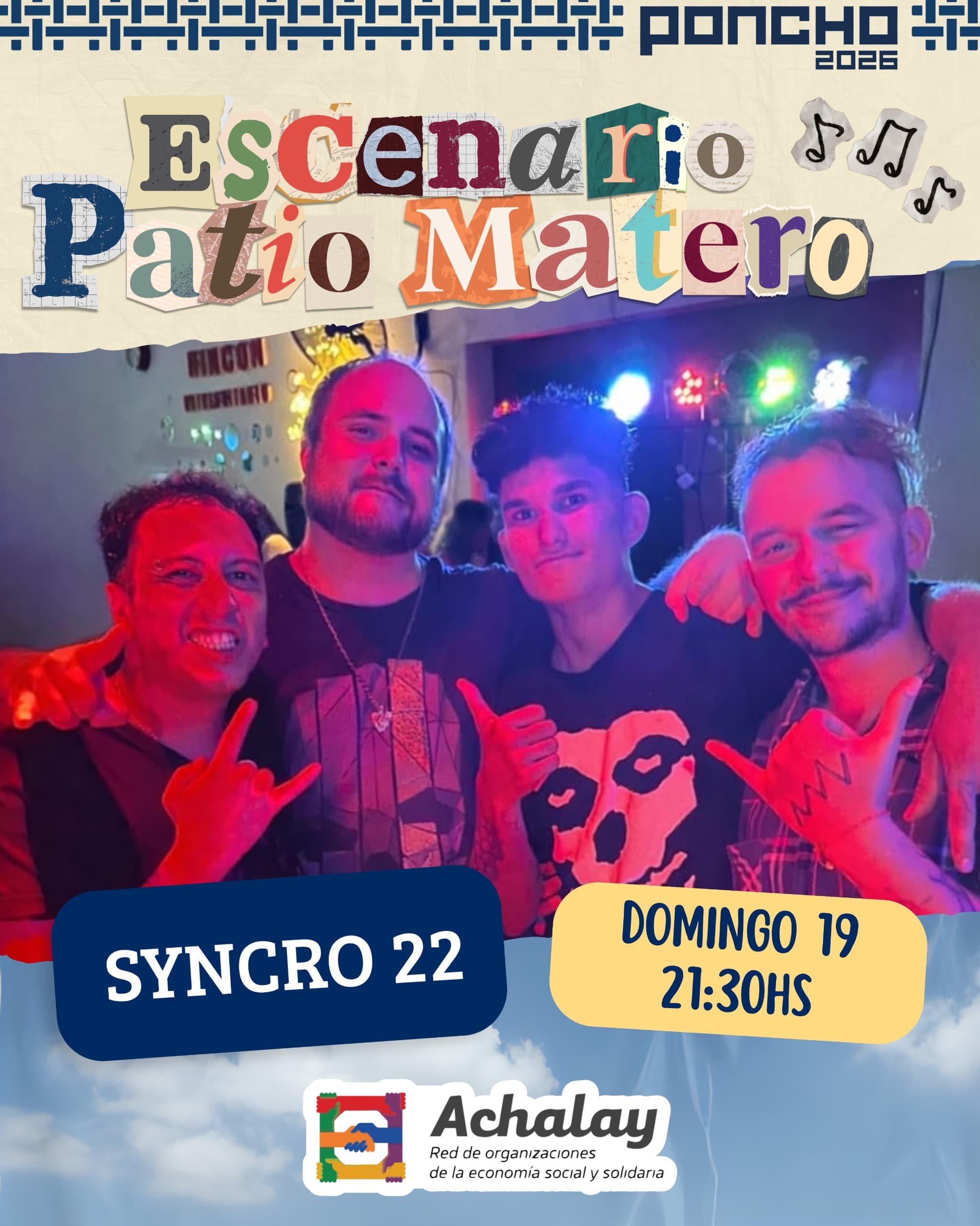 Flyer de Poncho 2026 — Domingo 19